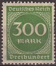 Germany 1922 Numbers 300 Mark Green Scott 231